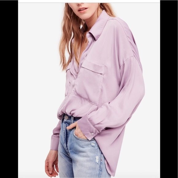 Free People NWT Lavender Pullover - Picture 1 of 7